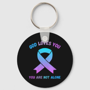 God Loves Not Alone Jesus Survive Suicidal Key Ring