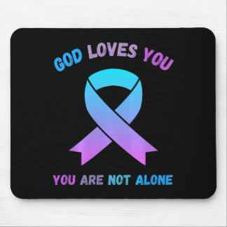 God Loves Not Alone Jesus Survive Suicidal Mouse Mat