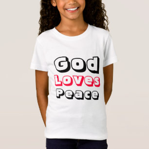 God loves peace kids t-shirts