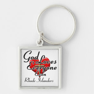 God Loves Rhode Islanders Key Ring