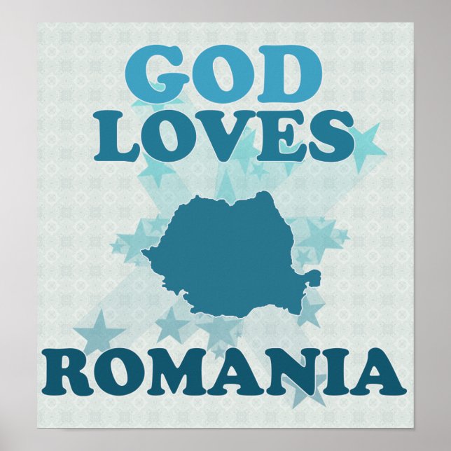 God Loves Romania Poster (Front)