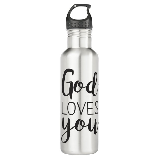 God loves you 710 ml water bottle (Front)