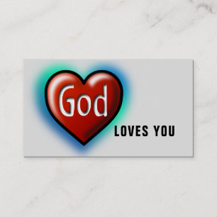 God Loves You Christian Business Card