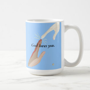 God loves you, Energy and Multi-racial Hands Mugs