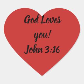 God Loves you! Heart Sticker