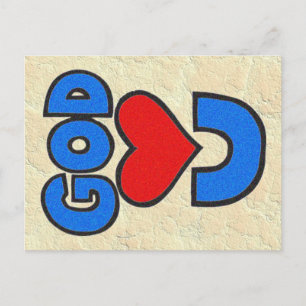 God Loves You Postcard