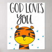 God Loves you Poster Kids