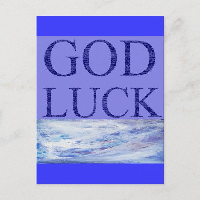 GOD LUCK POSTCARD (Front)