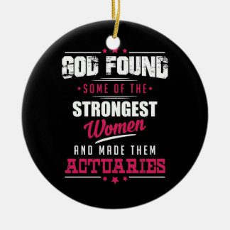 God Made Actuaries Hilarious Profession Design Ceramic Tree Decoration