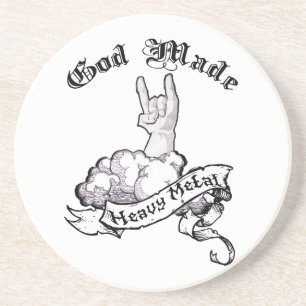 God made heavy metal coaster
