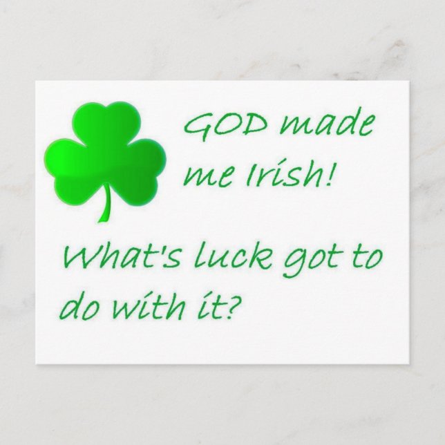 GOD made Irish Postcard (Front)