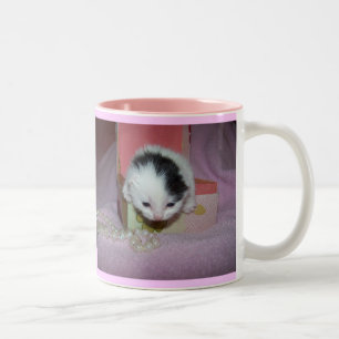 God made kittens xtra sweet! Two-Tone coffee mug
