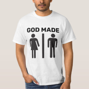 GOD MADE MALE FEMALE ICONS T-Shirts