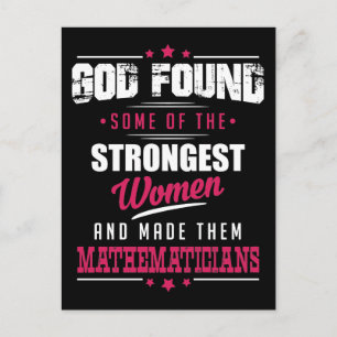 God Made Mathematicians Hilarious Profession Dsgn Postcard
