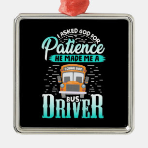 God Made Me A Bus Driver Metal Tree Decoration