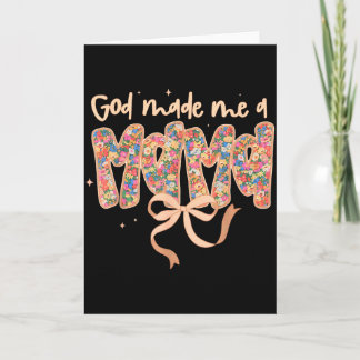 God Made Me A Mama Coquette Bow Christian Jesus Ha Card