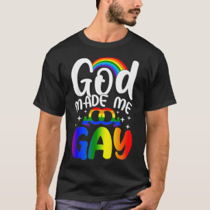 God Made Me Gay LGBT LGBTQ Pride Christian Gay  T-Shirt