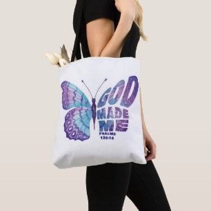 GOD Made Me Psalms 139:14 Women & Girls Christian Tote Bag