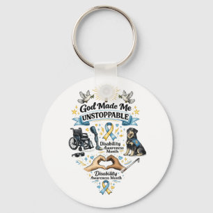 God Made Me Unstoppable – Disability Awareness Mon Key Ring