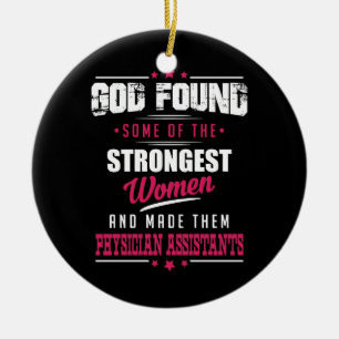 God Made Physician Assistants Hilarious Profession Ceramic Tree Decoration