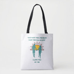 God Made Them Beach Love Luxury Tote Bag