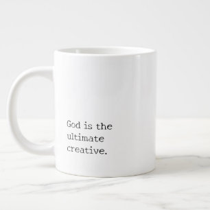 'God Makes No Mistakes.' Typography Creative Gift Large Coffee Mug