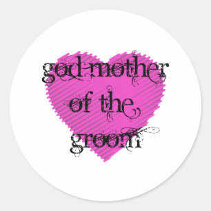 God Mother of the Groom Classic Round Sticker