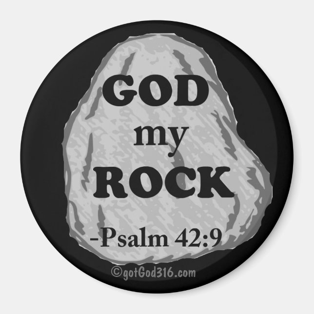 God my Rock gotGod316.com Scripture Magnet (Front)