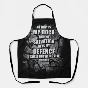 GOD My Rock & Salvation – Christian Faith Verse   Apron