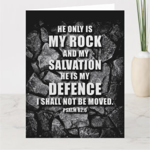 GOD My Rock & Salvation – Christian Faith Verse  Thank You Card