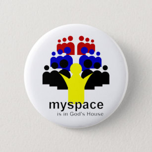 God MySpace 6 Cm Round Badge