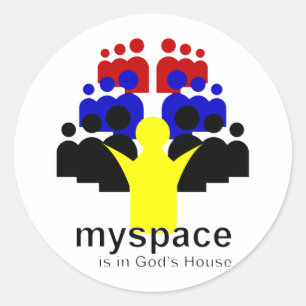 God MySpace Classic Round Sticker