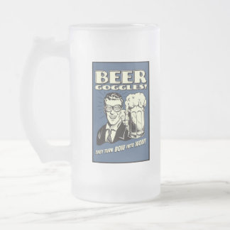 god nector challace frosted glass beer mug