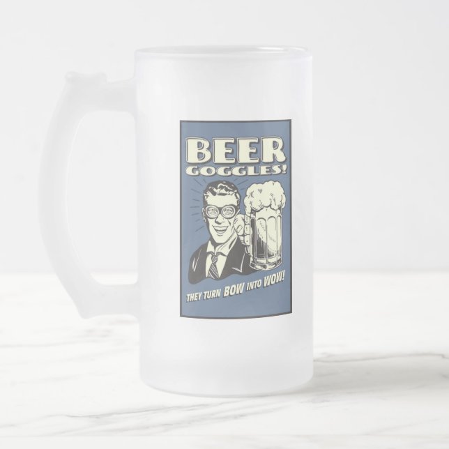 god nector challace frosted glass beer mug (Left)