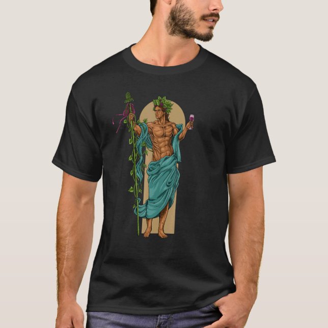 God Of Greek Mythology  Bacchus Dionysus T-Shirt (Front)