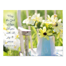 God of Hope Quote Yellow Flower Photography Poster