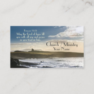 God of Hope, Romans 15:13 Bible Verse, Irish Coast Business Card
