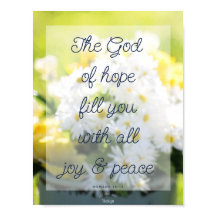God of Hope White Yellow Flower Photography Poster