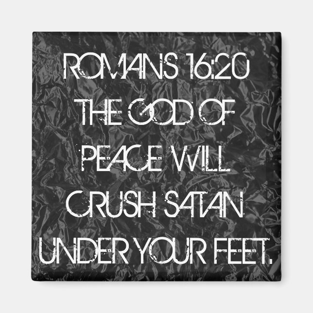 God of Peace bible verse Romans 16:20 Magnet (Front)