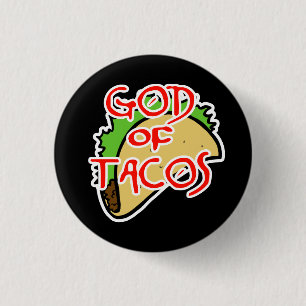 God of Tacos 3 Cm Round Badge