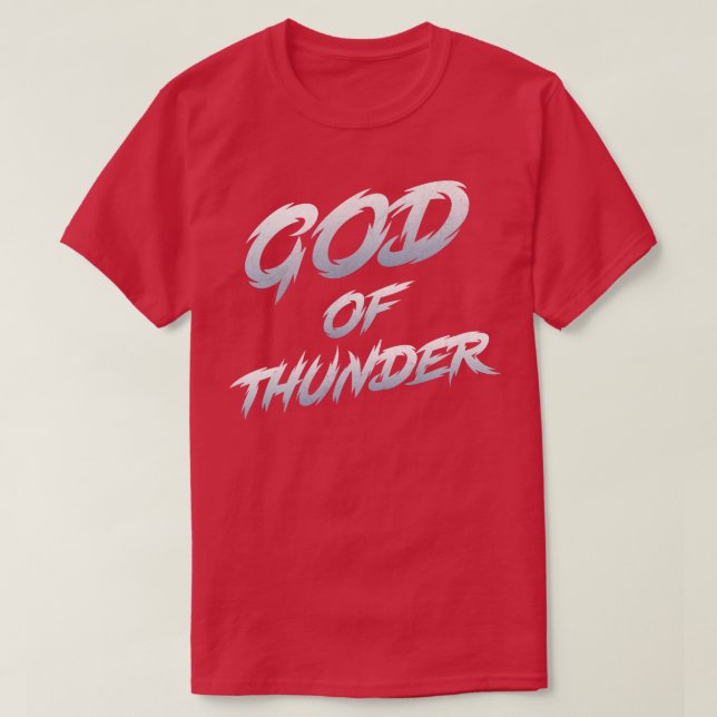 God of Thunder Typography T-Shirt (Design Front)