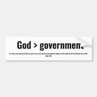 God over government bumper sticker