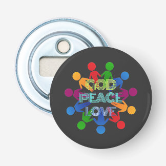 GOD PEACE LOVE BOTTLE OPENER