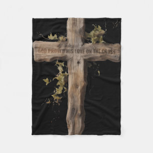 God Proved His Love On The Cross Fleece Blanket