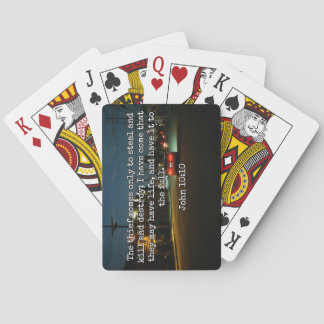 God Quotes: Phil 4:8 -- "Beware the Thief" Playing Cards
