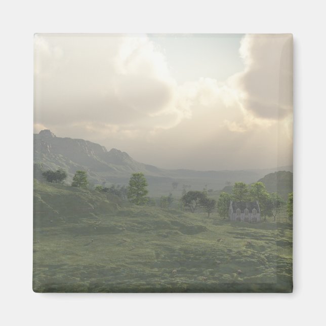 God Rays Over the Moors Fridge Magnet (Front)