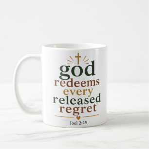 God Redeems Every Released Regret Biblical Truth Coffee Mug