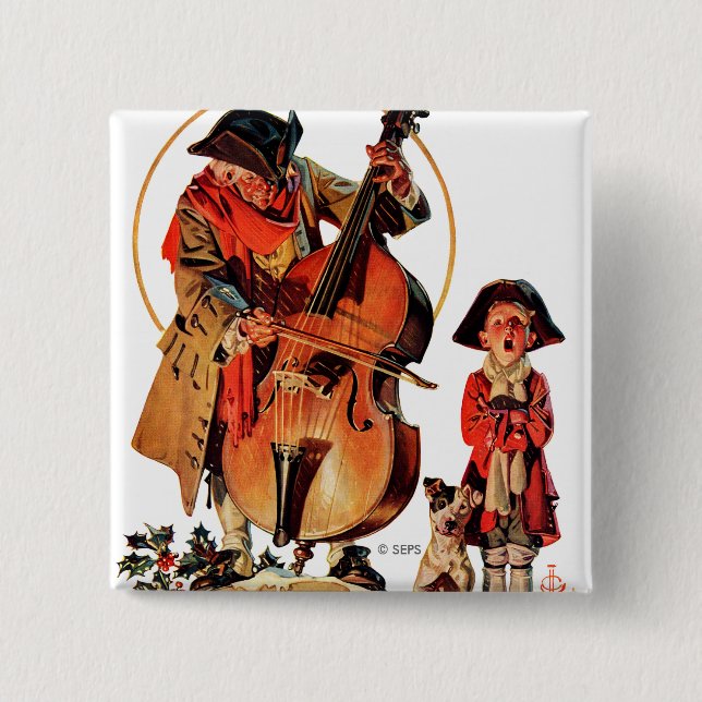 God Rest Ye Merrie Gentlemen 15 Cm Square Badge (Front)