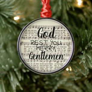 God Rest You Merry, Gentlemen  Metal Ornament