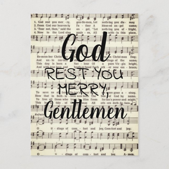 God Rest You Merry, Gentlemen Postcard (Front)